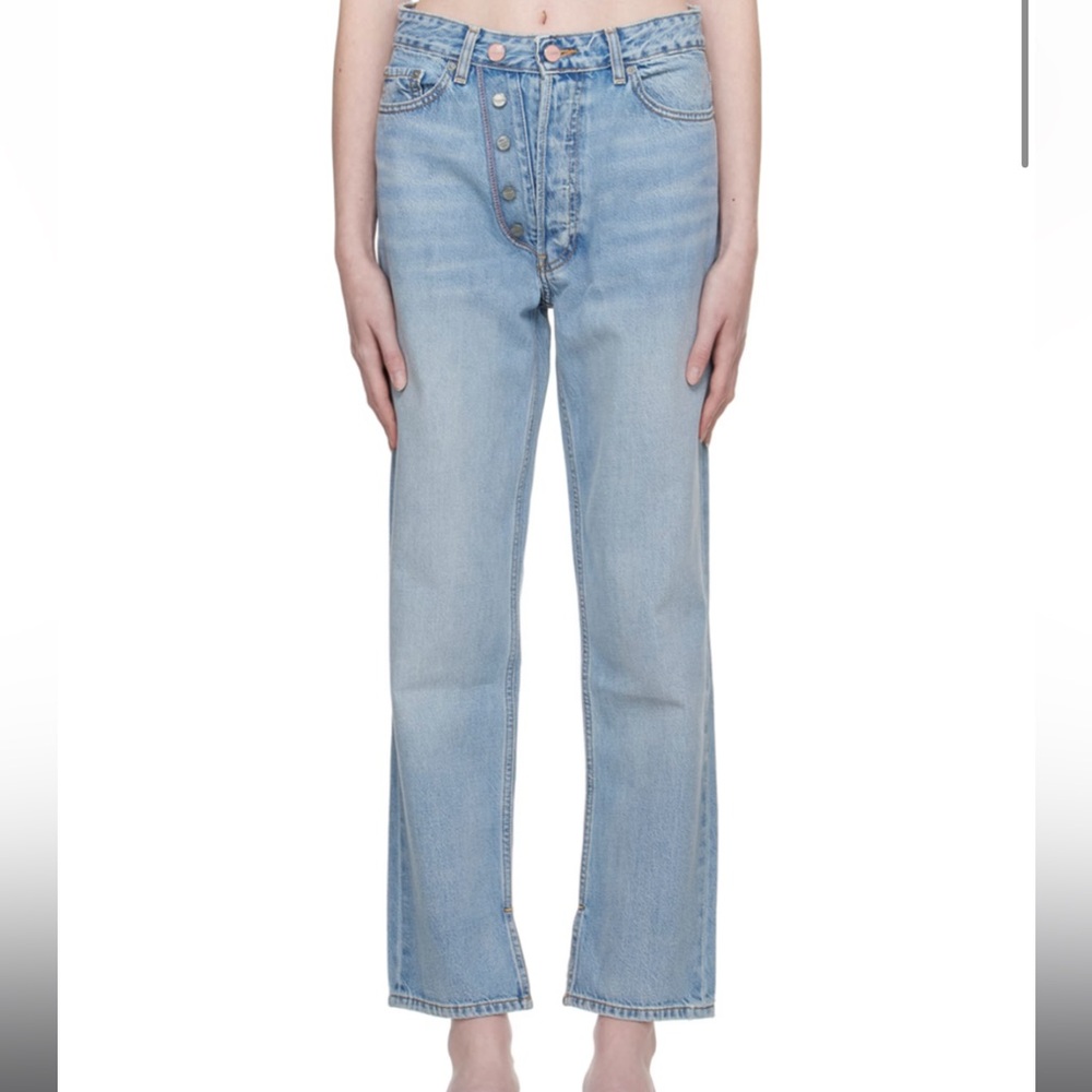 Ganni Light Blue Straight Leg Jeans
